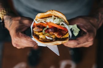 Meatless Burger Captions