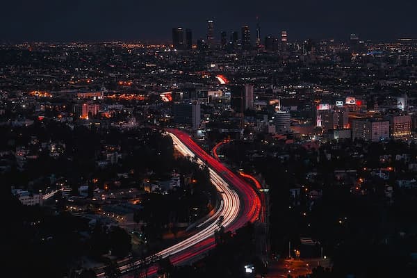 Los Angeles Captions for Nighttime City Photos